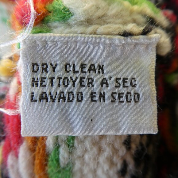 LaMBSWooL Vintage 90s Jones Wear Petite Full Zip Fair Isle Border Birdseye - Picture 7 of 8